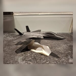 Stealth Fighter Jet Desk Model with Display Stand