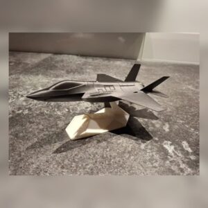 Stealth Fighter Jet Desk Model with Display Stand