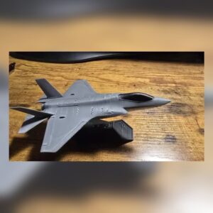 Stealth Fighter Jet Desk Model with Display Stand