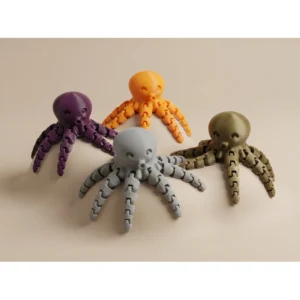 3D Printed Cute Mini Octopus – Articulated Fidget Toy image 1