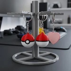 Catch ‘Em All: Pokeball Keychain Charm 🎉🔥