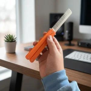 Night Butterfly Butterfly Knife Comb – Unique Edgy Hair Styling Tool