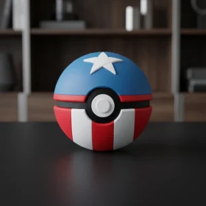 Captain America Poke Ball – Fun Collectible for Marvel Fans! 🛡️✨
